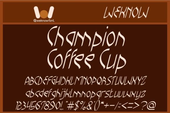 Champion Coffee Cup: A Playful Display Font for Makers & Shops