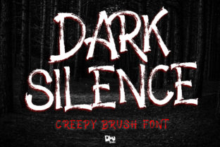 Dark Silence: A Creepy Brush Display Font for Handmade Products