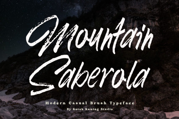 Mountain Saberola: A Casual Display Font for Publishing